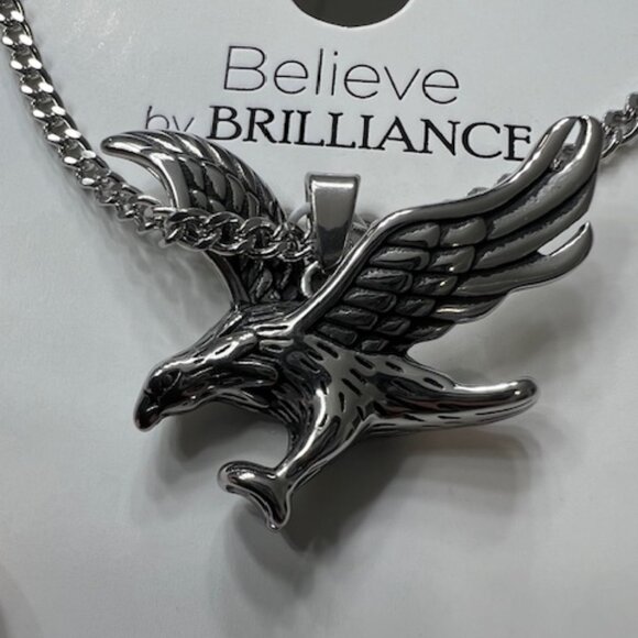 Believe By Brillance Other - NWT Believe By Brillance Eagle Stainless Steel 24" Necklace